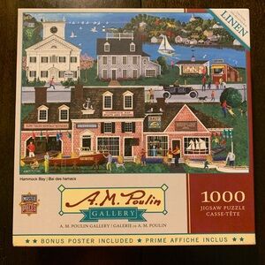 A.M. Poulin Gallery 1000-Piece Puzzle - Colorful Harbor Scene Hammock Bay